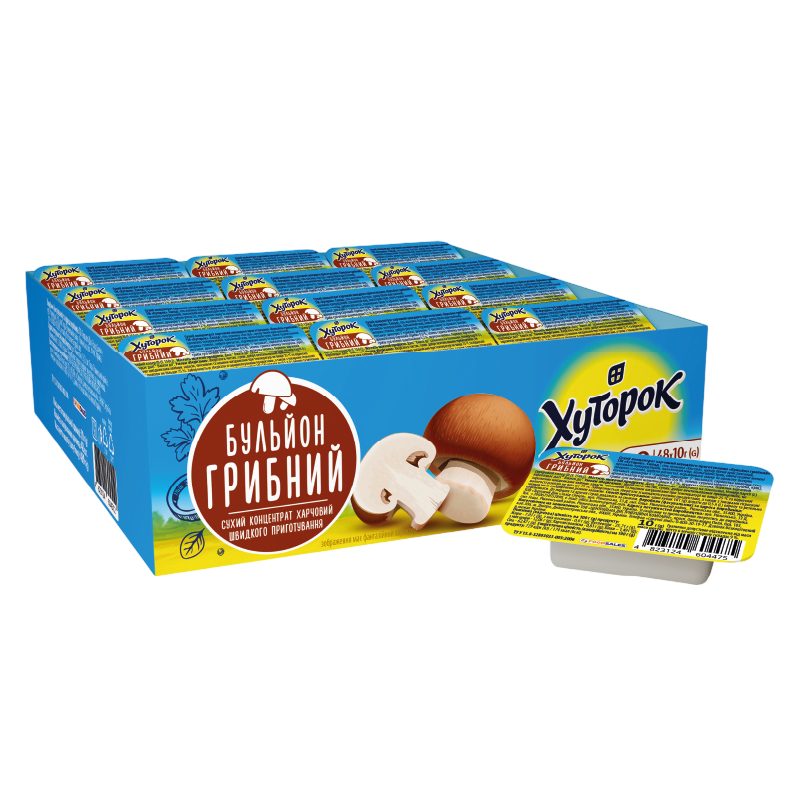 Бульйон грибний швидкого приготування ТМ "Хуторок" 10г